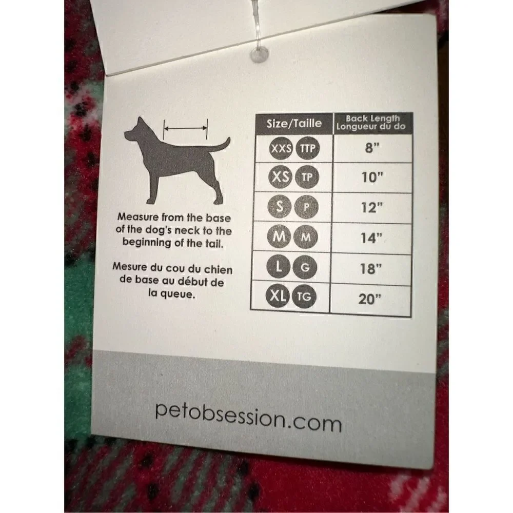 Pet Posse Flannel Dog Romper Sweater Size Large 18”
